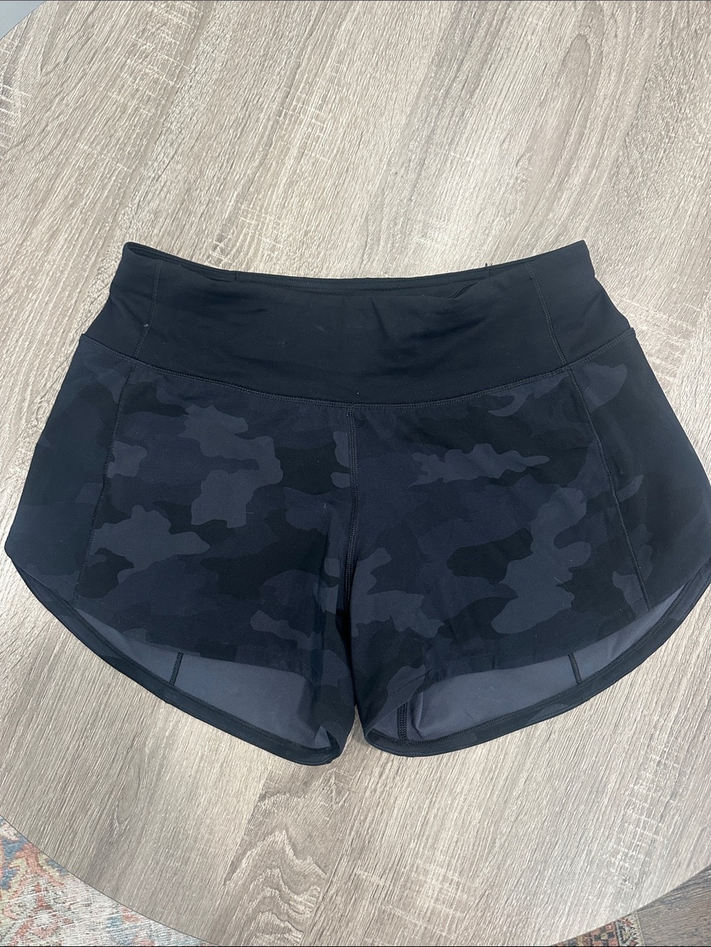 lululemon athletica Black Camo Workout Shorts